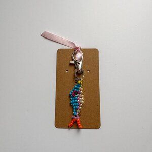 Fish Beaded Charm Keychain